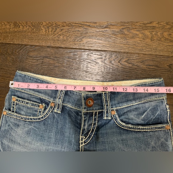 Elie Tahari Wide Leg Blue Jeans Shorts - Picture 6 of 9